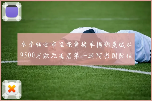 冬季转会市场花费榜单揭晓曼城以9500万欧元高居第一迈阿密国际位列第十一